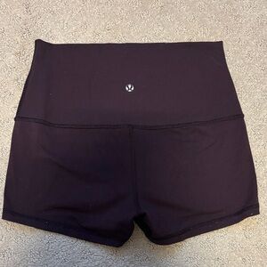 Lululemon athletica Women's Dark Purple High-Waisted Shorts (Size 6)